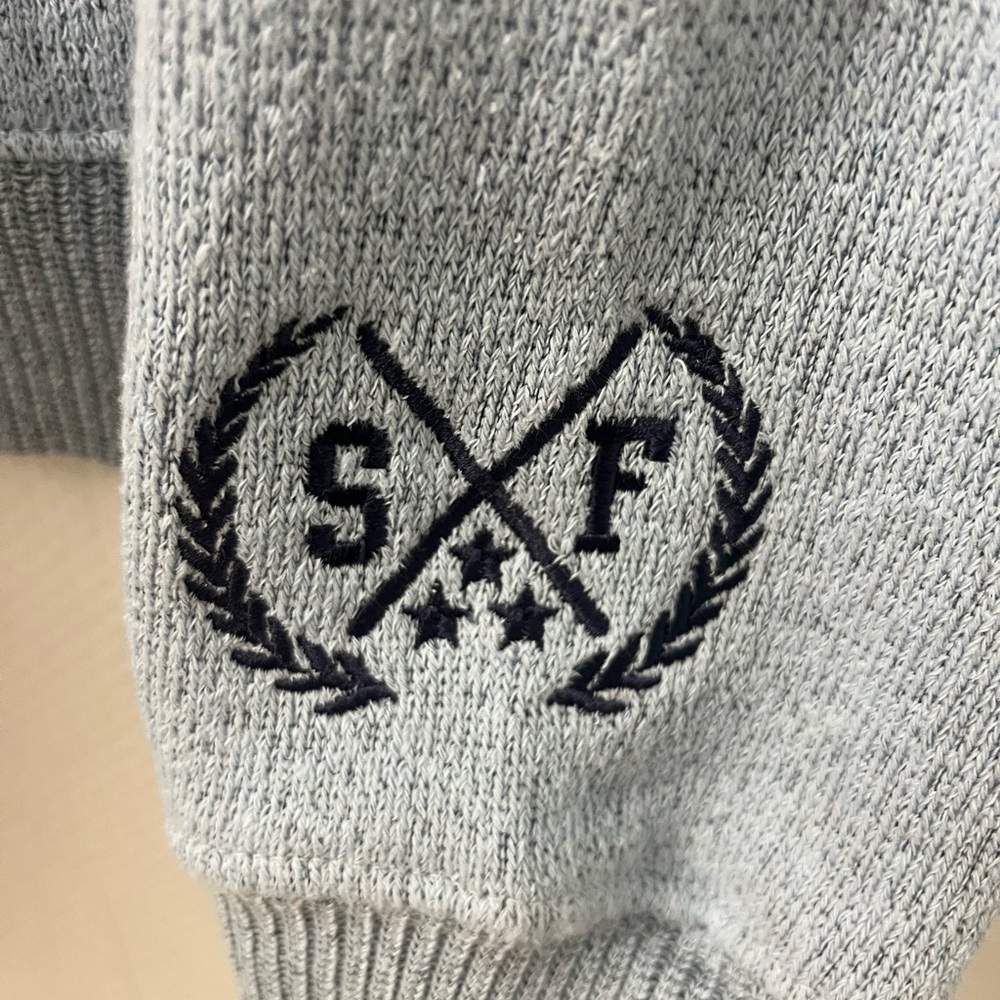 Six Flags Light Blue Crewneck Sweater for Men - Picture 2 of 3